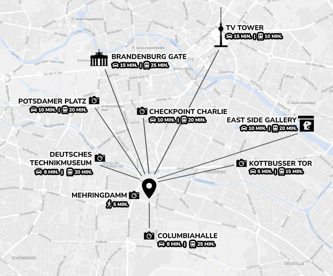 Zentral Gelegene Design-Apartments In Kreuzberg, Direkt Im Bergmannkiez Berlin Eksteriør billede